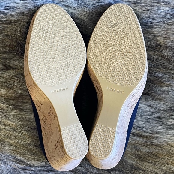 NIB Stuart Weitzman Corkswoon Blue Suede Platform Wedges Size 7 - Picture 9 of 14